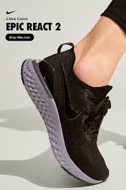 Whether It S Bouncy Black Or Pillowy Plum These Two New Epic React 2 Colors Will Keep You Runni Womens Running Shoes Nike Running Shoes Women Sneakers Fashion