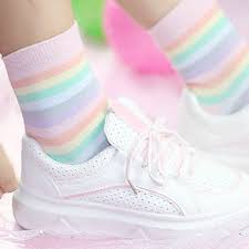 Pastel spring sneakers easter multicolor chanel women's. Macaron Ice Cream Color Stockings Pl20115 Pastelloves