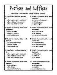 Prefix And Suffix Multiple Choice Worksheet Free Download Prefixes And Suffixes Teaching Prefixes Suffixes Worksheets