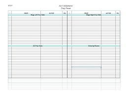 Prop Preset Chart Stage Crew Drama Stage Act Theatre