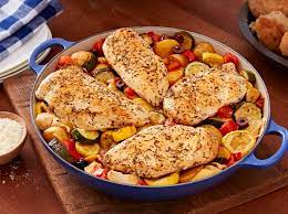One Dish Sicilian Chicken Recipe Easy Baked Pork Chops Sicilian Recipes Recipes