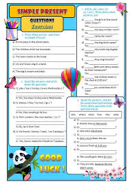 Simple Present Questions English Esl Worksheets For Distance Learning And Physical Classrooms In 2020 This Or That Questions Online Teaching Simple Present Tense