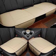Sedeta Best Interior Pu Leather Car Seat Cushion Pad Protector Mat Covers For Sedan Suv Truck Driver 3pc Promot Car Seats Car Seat Cover Sets Leather Car Seats