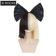 3494 Xi Rocks قصيرة شعر رجالي الباروكات للنساء مستقيم شعر مستعار Sia تأثيري أسود شقراء بوب الباروكات مع الانفجارات الاصطناعية كاذبة الشعر في باروكات اصطناعية بدون دانتيل من وصلات الشعر والشعر المستعار على