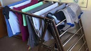 Compare prices on popular products in home storage. Ohuhu 43 Foldable Stainless Steel Drying Rack Heavy Duty Folding Laundry Gullwing Clothes Rack Youtube