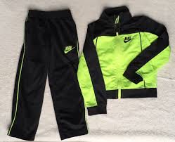 Black And Neon Green Nike Shirt 3t Boys Nike Neon Fluorescent Yellow Black Tracksuit Jacket Athletic Pants Set Fashion Clothing Shoes Accessories Tracksuit Jacket Nike Neon Athletic Pants
