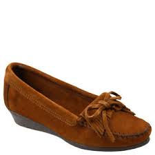 Details About New Minnetonka Boat Womens Moccasin Kirti Wedge Suede 412 Shoes Size 6