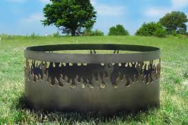 Fire ring is very nice. Custom Steel Fire Pits Midwest Beach Pebble