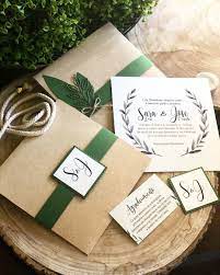 B Original On Instagram Green Foliage Rustic Wedding Invitation With Kraft Envelope Wedding Invitations Rustic Rustic Wedding Wedding Invitations
