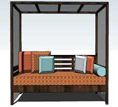 We've gathered several tutorials of outdoor beds and sofas, so have a look and start creating! Outdoor Daybed With Canopy Outdoor Daybed Daybed Canopy Patio Seating Diy