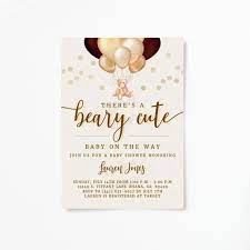 Editable Teddy Bear Baby Shower Invitation Bear Themed Baby Shower Invitation Printable Bear With Balloons Baby Shower Invitation Tbbs01 Baby Bear Baby Shower Baby Shower Invitations Star Baby Shower Invitations