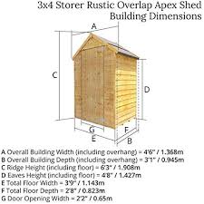 Online shopping for storage sheds from a great selection at patio, lawn & garden store. Billyoh 3x4 Storer Overlap Garden Shed With Floor Windowless Wooden Shed With Apex Roof Garden Storage Shed 3x4 Buy Online In Belize At Belize Desertcart Com Productid 202210499