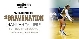Hannah talliere's height is unknown & weight is not available now. Unc Pembroke Volleyball Welcome Future Brave Hannah Talliere We Are Excited To Have You Join Bravenation Facebook