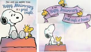 Auguri ad una amica per il suo anniversario di nozze Snoopy Anniversary Card Snoopy Quotes Peanuts Happy Birthday Snoopy