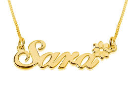 Maybe you would like to learn more about one of these? Gold Name Necklace With Flower