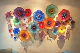 Amazing Glass Flowers Art Blown Glass Wall Art Glass Wall Art Mirror Wall Art