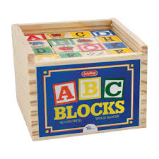 Besides scrabble tiles, my other favorite items to collect for spelling out words are vintage wooden alphabet blocks. Alphabet Wood Blocks Schylling