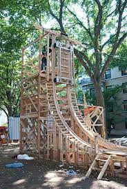 I Know What We Re Going To Do Today Build A Roller Coaster In The Backyard Like These Five People Homemade Roller Coaster Diy Playground Roller Coaster