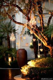 Fountain Terrace Terrace Garden Design Hanging Lights Wedding Garden Candles