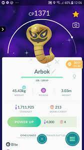 Shiny Arbok ( Ekans Evolution ) Pokemon Trade Go | eBay