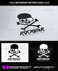 Black And White Rockstar Logo Rockstar Logo Graphicriver Rockstar Logo Is Good For A Rock Band Clothing Company Dj Gaming Or Anything You W Logo Templates Studio Logo Logo Design Template