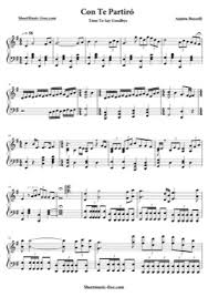Biagio antonacci iris spartito pianoforte. Con Te Partiro Andrea Boccelli Free Piano Sheet Music Pdf