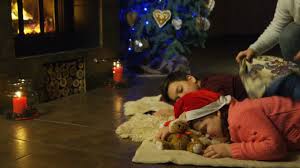 Waiting for santa christmas doormat puppy indoor outdoor 18x30 briarwood lane. Children Sleeping Waiting For Santa Stock Video Motion Array