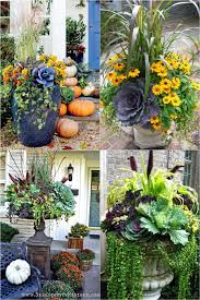 They are typically made of stone and are in. 22 Beautiful Fall Planters For Easy Outdoor Fall Decorations A Piece Of Rainbow
