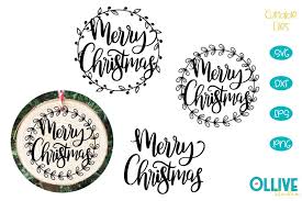 Download Hand Lettered Round Merry Christmas Bundle Svg 884728 Hand Lettered Design Bundles PSD Mockup Templates