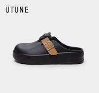 UTUNE 4.5cm Women Slippers Thick Sandals Fashion Outwear Shoes Classic Personalized Garden Cavernous Shoes pink 37-38