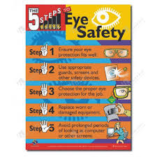 Safety banners in the workplace act as an effective reminder to workers to take necessary precautions, and they inform visitors of the importance to put forklift safety poster the forklift safety poster is a quick visual reminder of good safety practices for your facility. Hs11379 The 5 Steps To Eye Safety Laminated Poster 300mm X 420mm Hartac Australia