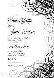 Black And White Invitation Card Template Stunning 25 Most Popular Wedding Invitat Free Printable Wedding Invitation Templates Wedding Invitations Printable Templates Free Printable Wedding Invitations