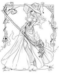 Sorceress Coloring Pages Colouring Pages On Pinterest Dover Publications Horse Color Witch Coloring Pages Halloween Coloring Book Coloring Pages For Girls