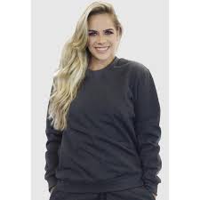 Moletom Feminino Sem Capuz Careca Sem Bolso Basico Chumbo Netshoes