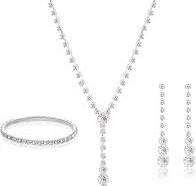 Amazon.com: Jmkcoz Women Jewelry Set Silver Necklace ...