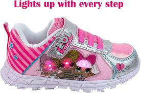 Free uk next day delivery on selected tennis shoes. L O L Surprise Shoes Light Up Sneaker And Athletic Tennis Shoes With Strap Queen Bee Diva And Grunge Grrrl Kids Size 2 Us Pink Multi Amazon Ca Shoes Handbags