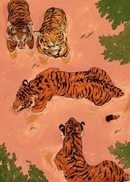 Tiger Beach An Art Print By Vincent Cecil Art Art Wallpaper Aesthetic Art