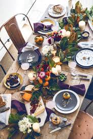 A simple way to add flowers to your thanksgiving table setting without having to arrange them is to use small bud vases. Chic Thanksgiving Tablescape Inspiration From Pinterest Thanksgiving Tablescapes Thanksgiving Table Table Decorations