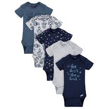 Gerber Gerber Baby Boy Organic Short Sleeve Onesies Bodysuits 5 Pack Walmart Com Short Sleeve Onesies Organic Baby Clothes Baby Boy