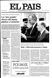 103380 (eddv) disponemos de datos horarios para esta estación meteorológica. Portada De El Pais Del 15 07 1991