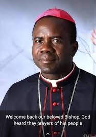 The Auxiliary Bishop of Owerri Archdiocese, Most Rev. Moses Chikwe with his  driver Mr. Ndubuisi Robert has been released from their abductors unhurt  and without ransom. More details to come. To GOD