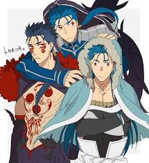 fate berserker lancer and caster cu chulainn クーフーリン アニメイラスト fate クーフーリン