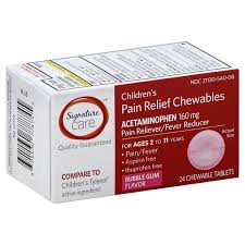 Signature Pain Relief Chewables Childrens 160 Mg