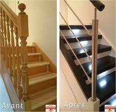 Les propriétaires souhaitent que deux personnes puissent s'y croiser sans se gêner. Renovation D Escaliers Bois Pierre Metal Un Escalier Design Silencieux