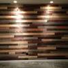 Here's another version of a pallet wall fireplace surround. 1