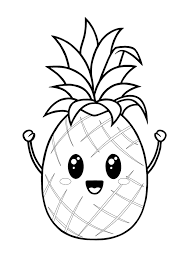 Explore 623989 free printable coloring pages for your kids you can use our amazing online tool to color and edit the following pineapple coloring pages. Pin On Kawaii Coloring Pages