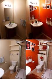 Orange Bathroom Before After Orange Bathroom Decor Orange Bathrooms Orange Bathroom Paint