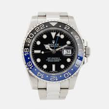 Rolex Oyster Perpetual Date Gmt Master Ii Chronometer Batman Wristwatch 40 Mm Bukowskis