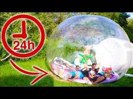 24h Dans Une Bulle Geante Youtube En 2020 Bulles Geantes Bulles Geant