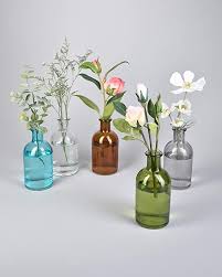 French large glass apothecary bottles with glass stoppers and paper labels. Serene Spaces Living Bud Vases Apothecary Jars Decorative Glass Bottles Centerpiece F Glass Bottles Decoration Apothecary Jars Small Glass Bottles